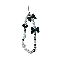 Trend Acrylic Heart Phone Charm Strap Lanyard Fashionable Key Chain Bag Ornament Y2k Keychain Belt Cute Keyrings Decors