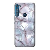 R2316 Dark Blue Marble Texture Graphic Print Case Cover for Motorola One Fusion+