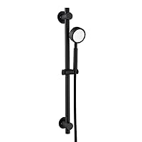 Shower System And Rain Shower, Wall Mounted Hand Held Shower Head Set with Adjustable Shower Sliding Bar, 59 Inches Shower Hose,Black