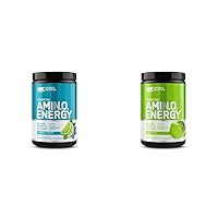 Optimum Nutrition Amino Energy Pre Workout Powder with Amino Acids, 30 Servings - Blueberry Mojito and Green Apple Flavors