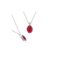 0.76-0.90 Cts of 7x5 mm AA Oval Ruby Scroll Solitaire Pendant in Platinum