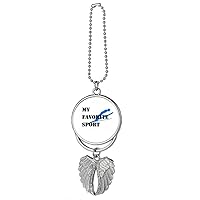 Like Sports Fitness Balanced Skiing Silver Wing Car Pendant Decoration