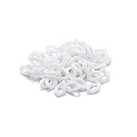 50Pcs/Pack Acrylic Chains Clasps Resin Chain Link Connectors for Lanyard Chains Purse Strap,DIY Jewelry Making Accessories(Size:16×12mm) (White)