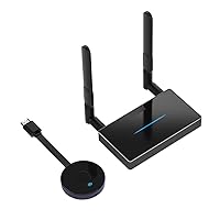 Wireless HDMI Transmitter and Receiver kits Wireless HDMI Adapter 4K HDR Streaming Video Receiver Multiple to one Transmits Signal of Mobile iOS Android PC to TV Projector Monitor PC No Drive Required