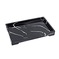 Hotel Storage Holder Square Cosmetic Home Decor Marble Texture Bathroom Tray Practical (Color : D, Size : 24.5 * 15 * 2.8cm)