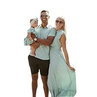 TinyTotsKids Family Outfits in Blue: Father and Daughter, Mommy and me Outfit