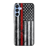 jjphonecase R3687 Firefighter Thin Red Line American Flag Case Cover for Samsung Galaxy A15 5G