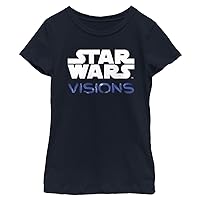 STAR WARS Visions Stv Logo Stacked Girls Short Sleeve Tee Shirt