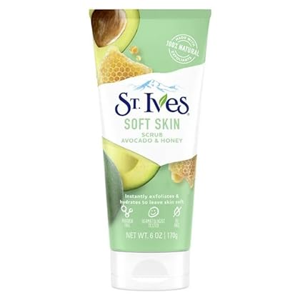 St Ives, Avocado & Honey Soft Skin Scrub, 6 Ounce
