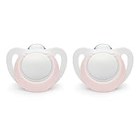 NUK Newborn Orthodontic Pacifiers, Girl, 0-2 Months, 2 Count (Pack of 1)