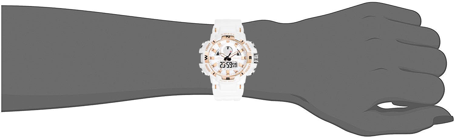 SMAEL Women's Sport Wrist Watch Quartz Dual Movement with Analog-Digital Display Watches for Women