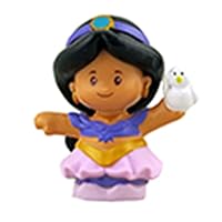 Replacement Part for Fisher-Price Little People Princess Figure Pack - GKG98 ~ Replacement Jasmine Figure in Purple and Pink Dress and Holding White Bird, Brown, Black, Blue, White