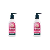 JASON Natural Body Wash & Shower Gel, Invigorating Rosewater, 30 Oz (Pack of 2)