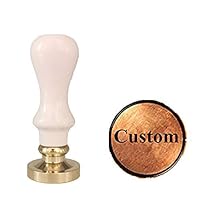 Custom Wax Seal Stamp,Custom Logo Wax Seal Stamp, Personalized Your Own Design Wax Seal Stamp Wedding Invitations DIY Gift Idea Letter Card Package Envelope Parcel Sealing Stamp Powder Handle