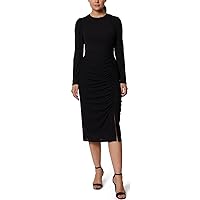LAUNDRY BY SHELLI SEGAL Womens Ruched Long Cocktail and Party Dress Black 2