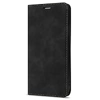 Luxury Wallet Skin Friendly Magnetic Flip with Card Slot Leather Case for iPhone SE 2022 2020 X XS XR XS Max 8 7 6 6s Plus Cover,Black,for iPhone XR