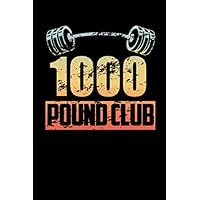 1000 Pound Club: 90 Days Exercise Diet | Daily Food And Weight Loss Diary Journal Mini Notepad 6x9