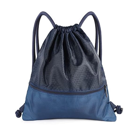 Drawstring Backpack Bag, Waterproof Swimming Draw String Back Sack