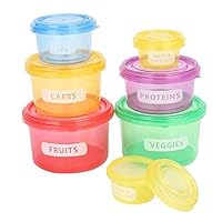 Food Storage Container Easy Way to Lose Weight Perfect Portions Lunch Box, Weight Control Containers Storage Boxes 7pcs/Set
