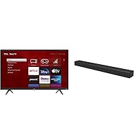TCL 32-inch 3-Series 720p Roku Smart TV - 32S335, 2021 Model Alto R1 Roku TV Wireless 2.0 Channel Sound Bar