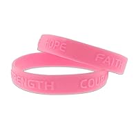 PinMart Pink Breast Cancer Awareness Rubber Bracelet