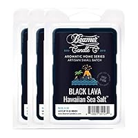 3 Packs of Beamer Candle Co. Aromatic Home Series Wax Drops, 6-Count Pack - Black Lava Hawaiian Sea Salt+ Beamer Smoke Sticker…