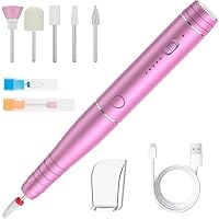 Cordless Electric Nail Drill, Acrylic Gel Nails, Rechargeable, Home Salon, Ceramic Drill Bit, Portable Electric Nail File Kit, Low Noise