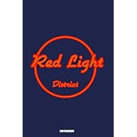 Red Light District Notebook: Wide Ruled Lined Notebook for Kids, Back to School, Journal, Diary, Note Taking, Drawing, or Writing, Marbled Cover, 6x9 inches, 120 pages