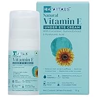 PUB Vitamin E Under Eye Cream for Dark Circles for Women & Men, Reduces Puffiness, Restores Moisture Loss, & Illuminates Under Eye Area, All Skin Types, 15 gm