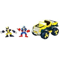 Hasbro Marvel Super Hero Squad Off-Road Avenger with Wolverine and Captain America Figures