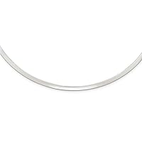 925 Sterling Silver Flexible Polished 3mm Neck Collar Necklace Jewelry for Women