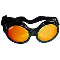 ArcOne The Fly Safety Goggles - Full Coverage Round Lens (Smoke Lens with Yellow/Orange Mirror Finish)