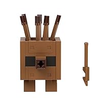 Mattel Minecraft Legends Action Figure, Plank Golem with Attack Action & Accessory, Collectible Toy, 3.25-inch