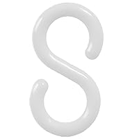 Mr. Chain S-Hook, 2-Inch, White, Pack of 25 (50301-25)
