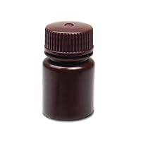 United Scientific Supplies 33461 | Laboratory Grade HDPE Wide Mouth Amber Reagent Bottle | Designed for Laboratories, Classrooms, or Storage at Home | 30mL (1oz) Capacity | Pack of 72