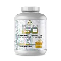 Core Nutritionals ISO, 100% Micro Filtered, Zero Artificial Fillers, 25g Whey Protein Isolate, 80 Servings (Vanilla Cake)