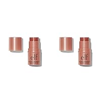 e.l.f. Monochromatic Multi Stick, Luxuriously Creamy & Blendable Color, For Eyes, Lips & Cheeks, Bronzed Cherry, 0.17 Oz (Pack of 2)