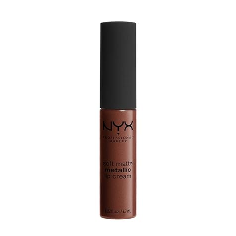 Soft Matte Metallic Lip Cream, Liquid Lipstick - Dubai (Medium Cool Brown)