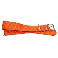 20MM Orange Nylon 1 Piece Military Sport Diver Watch Band Strap