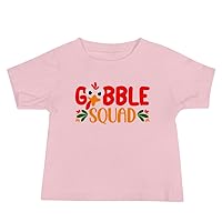 Gobble Squad Turkey Face Thanksgiving Baby Jersey Short Sleeve Tee