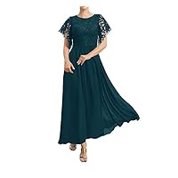 Long Lace Mother of The Bride Dresses Scoop Mother of The Bride Dress Tea Length