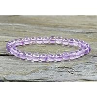 6mm Amethyst Stacking Bracelet, Amethyst Jewelry, Healing Crystals Addictions, Yoga Chakra Bracelet, Protection-Stress Relief-Master Healer by Gemswholesale