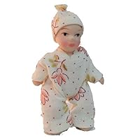 Melody Jane Dollhouse Baby Toddler in Spotted Suit Miniature Porcelain People