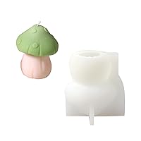 BOOWAN NICOLE Cute Mushroom Silicone Candle Mold, Candle Making Mould Supplies Handmade 3D Ice Fondant Cake Molds Christmas Home Decor (LZ564-2)