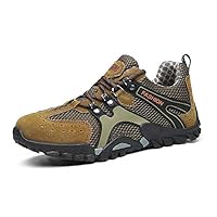 Men's Hiking Shoes, Lightweight Breathable Waterproof Sneakers, Midsole, Long-Lasting Comfort