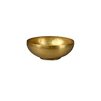 Serene Spaces Antique Brass Decorative Bowl - Metal Bowl for Candles, Flowers, Potpourri - Entryway, Centerpiece - 4.75