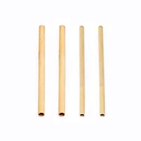 Set of 4 Reusable Bamboo Straws Variety Pack - 8 Inch - Perfect for Milkshake, Milk Teas, Juice, Smoothies - 100% Natural, Hand Carved by Artisans, Eco-Friendly & Sustainable