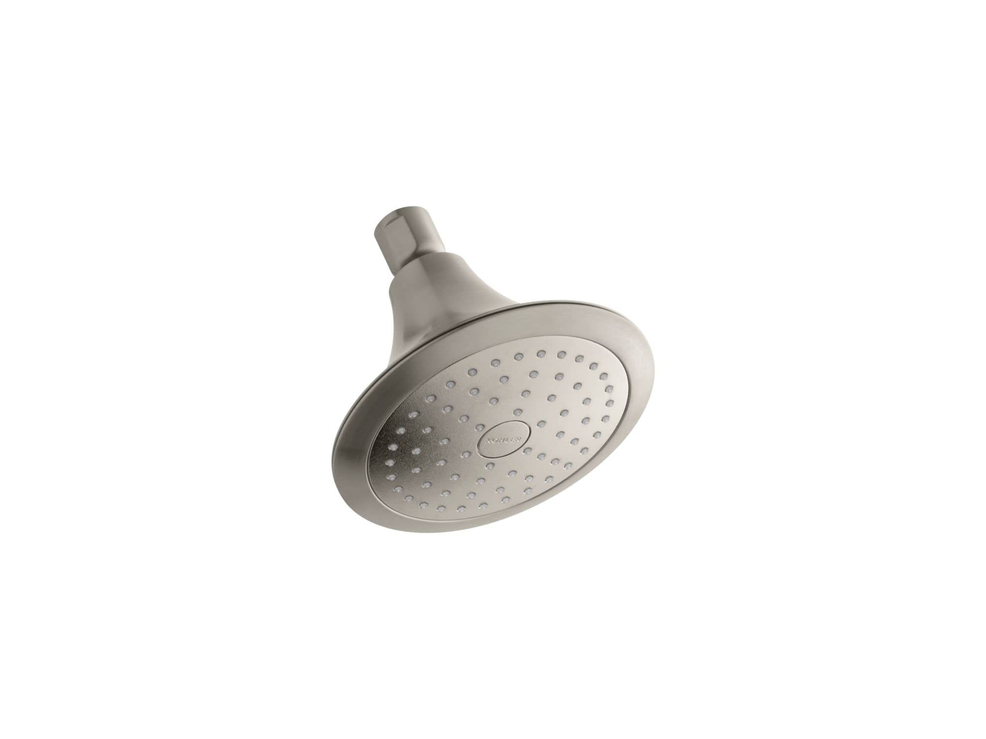 KOHLER 10282-AK-BN Forte 2.5 gpm Single-Function Showerhead with Katalyst Air-Induction Technology, 1, Brushed Nickel