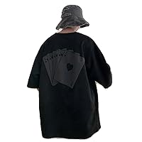 Men' -Shirt Gothic Graphic Foaming Printing Shirt Short Sleeve Unisex Tshirt Round Neck Tops Male Clothing