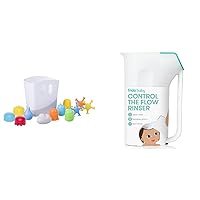 Ubbi Baby Bath Time Essential Gift Set with Frida Baby Control The Flow Polypropylene ABS Rinser|Bath Time Rinse Cup